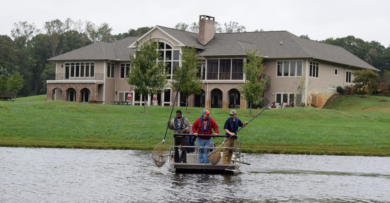 on the job electrofishing hero image lake and pond fisheries management