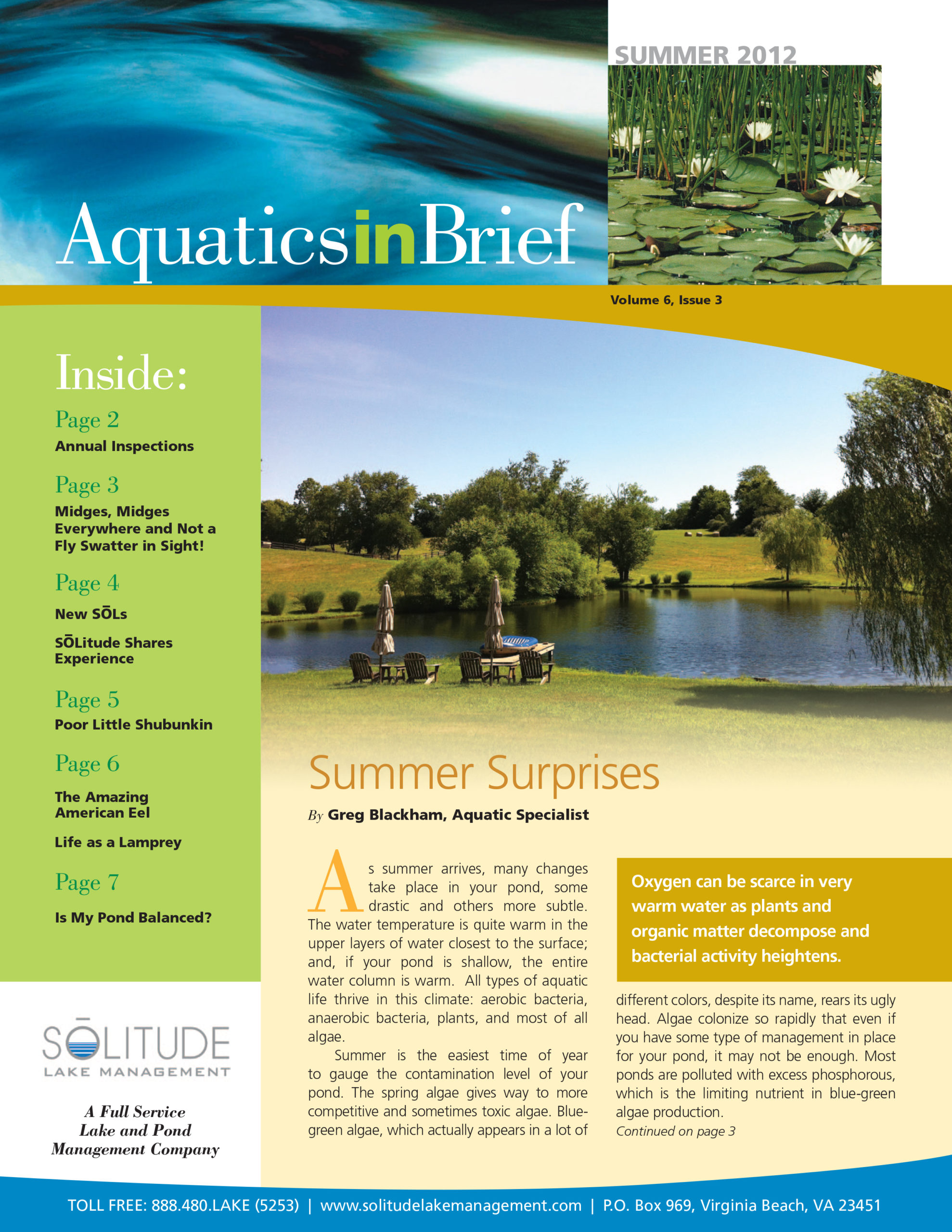 32_SOLitude_lake_management_AquaticsInBrief_newsletter_07.2012_Summer_cover