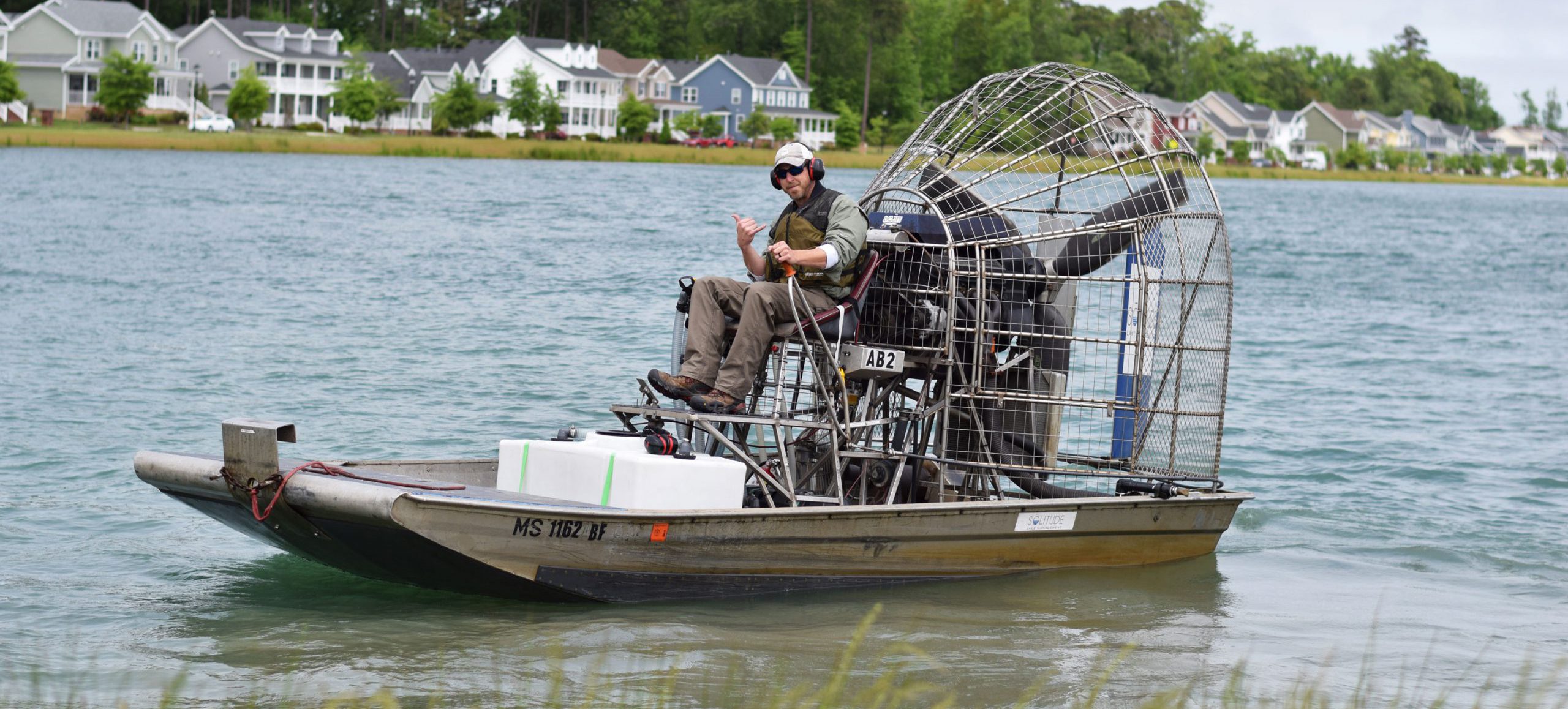 airboat in lake