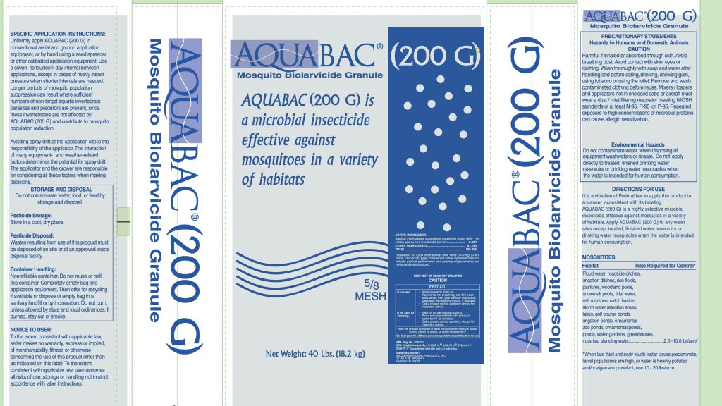 aquabac larvicide larvacide product label