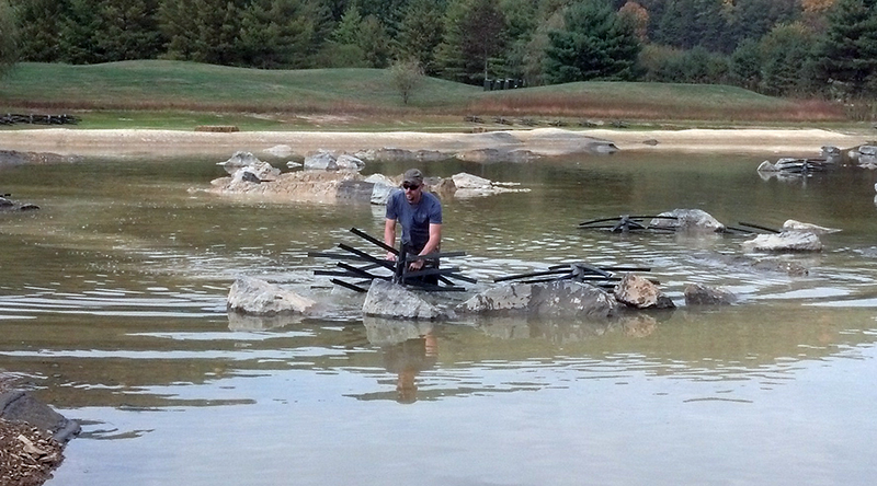 Creating a Trophy Bass and Muskie Fishery in WV - fisheries management - artificial habitat
