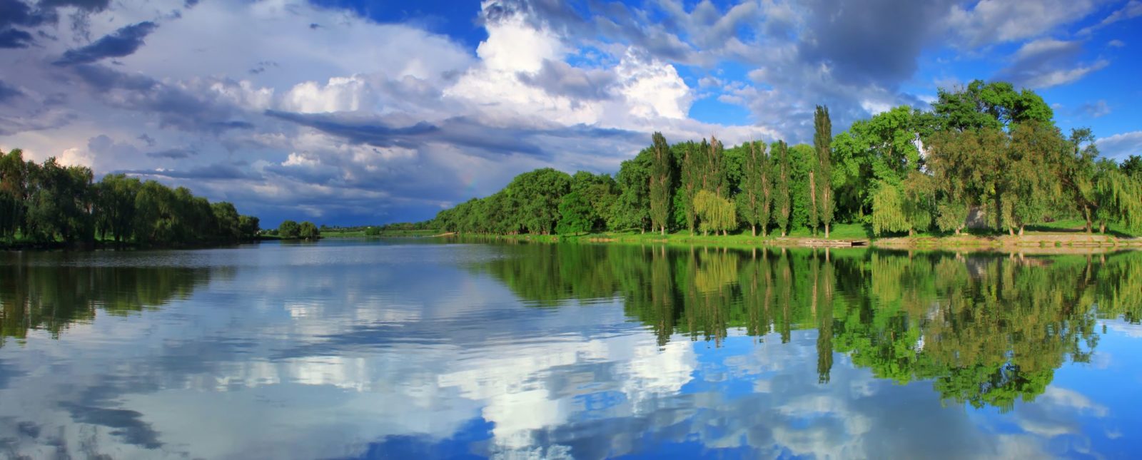 scenic lake and pond