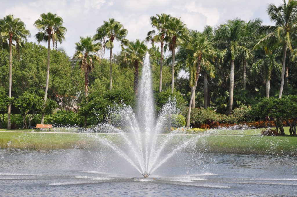 fountains and aeration floating fountain aquamaster FL scenic vegetaitve buffer beneficial plants natural management sustainability scenic lake and pond management