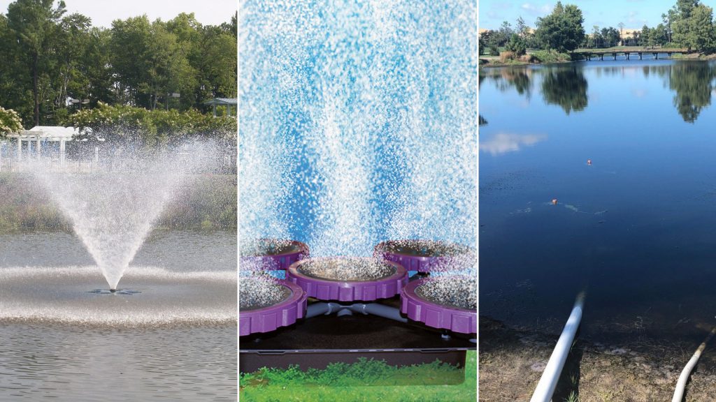 nanobubbles submersed aeration floating fountains horizontal
