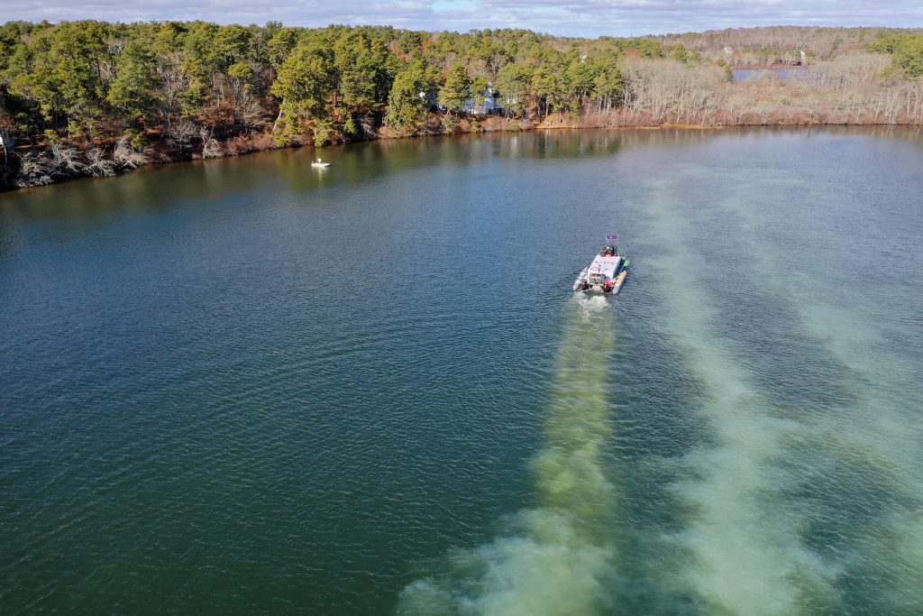 alum barge on the lake nutrient remediation