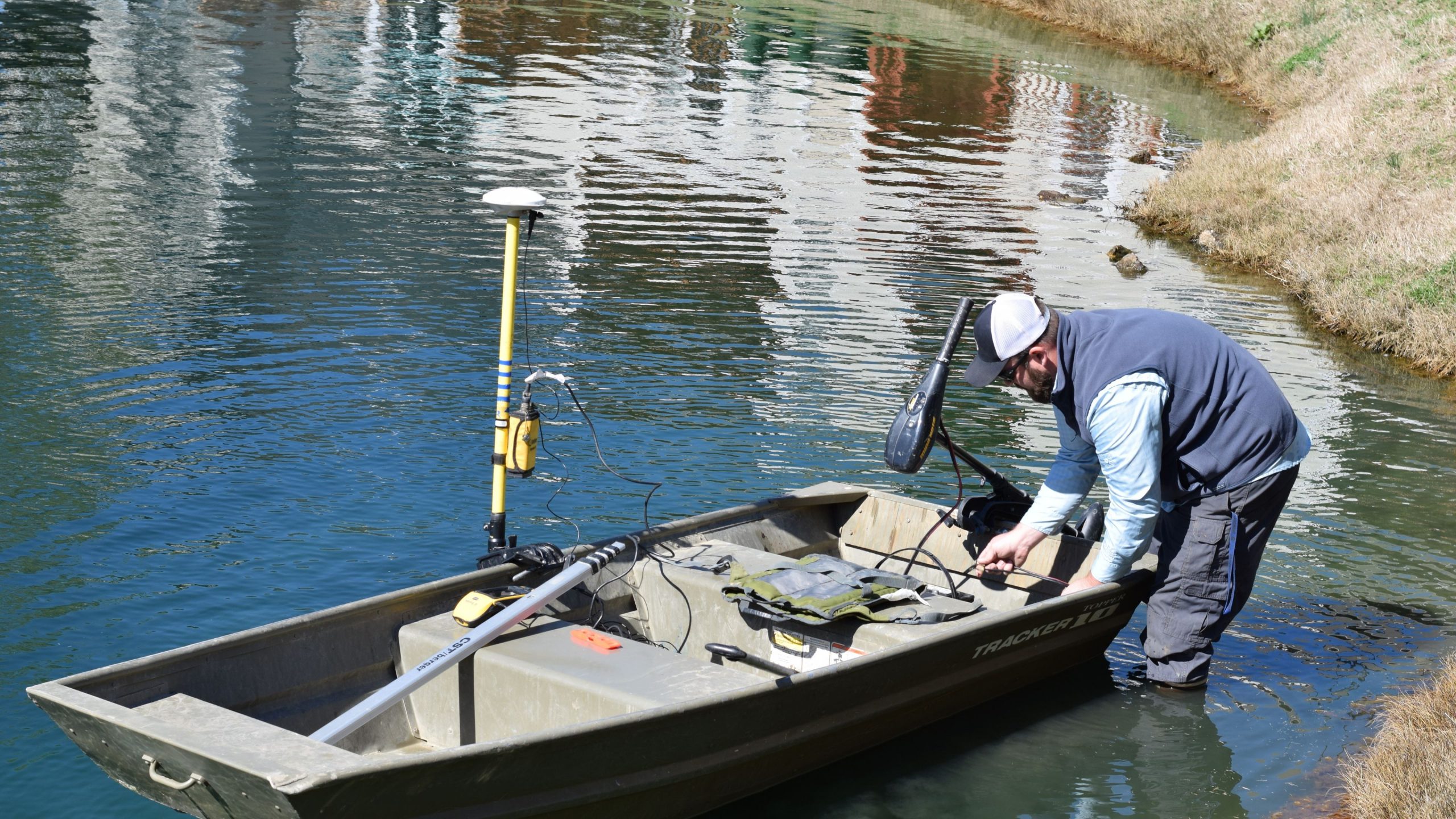 stormwater compliance lake mapping bathymetry assessing boat mapping equipment data collection water quality testing water depth water assessment