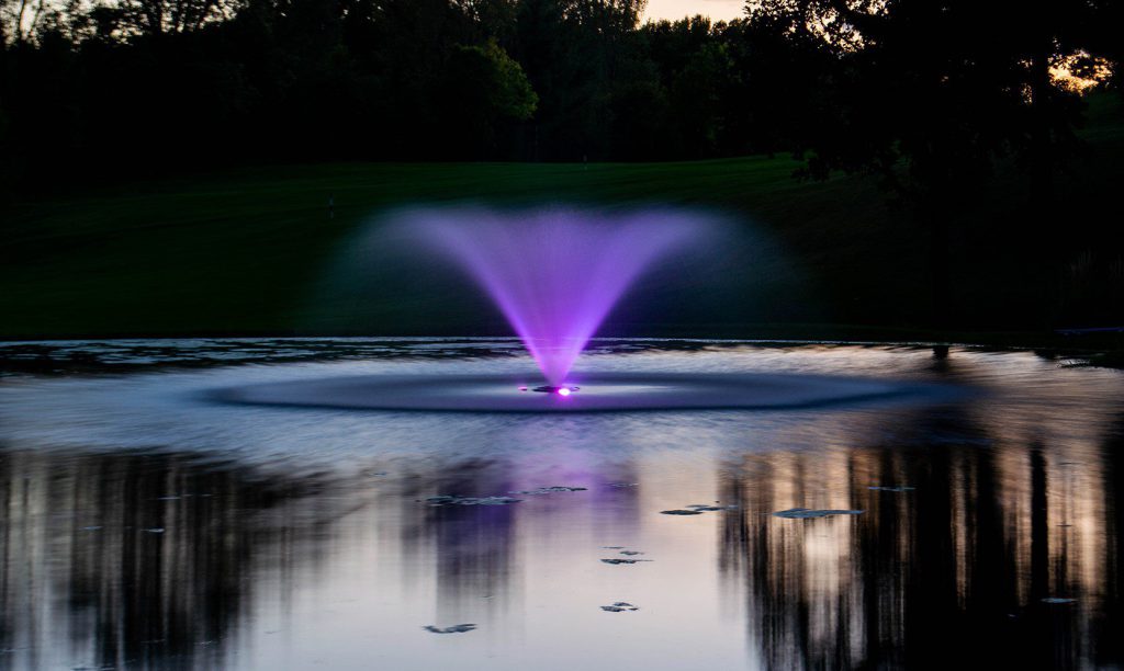 Kasco-VFX-Fountain-5HP-RGB-Lights- - fountains and aeration services at solitude lake management - vendor partners