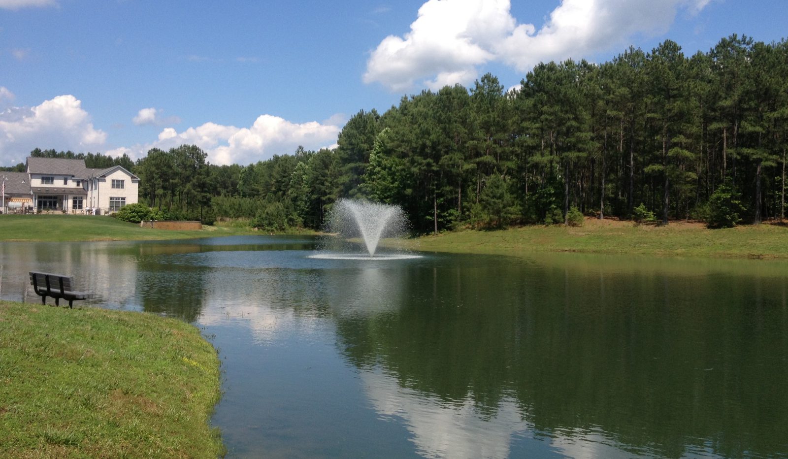 Otterbine 5HP fountain New Kent VA Brickshire vendor partner otterbine fountains and aeration services solitude lake management