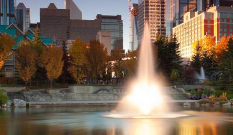 otterbine led light fountain 2 - vendor partner otterbine fountains and aeration services solitude lake management