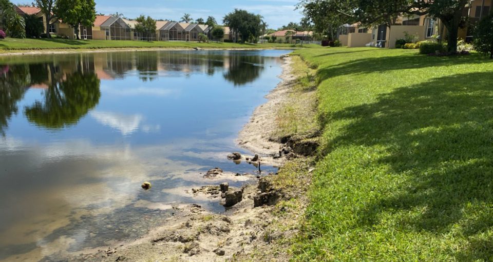 What is lake erosion and how does it occur?