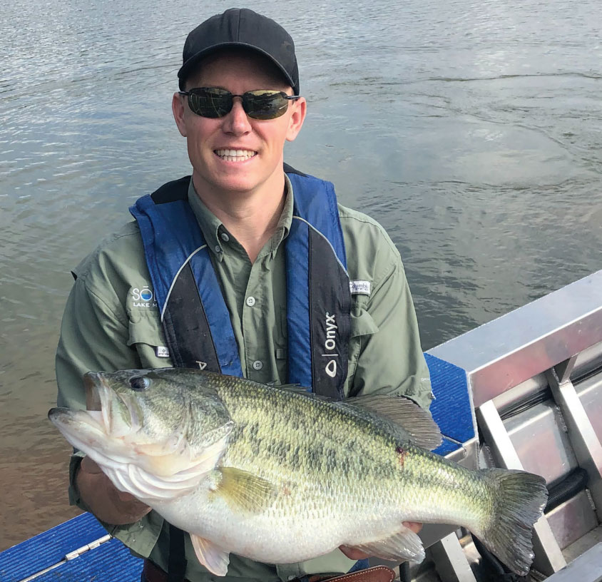 Florida Bass Fishing in a Small Neighborhood Pond 